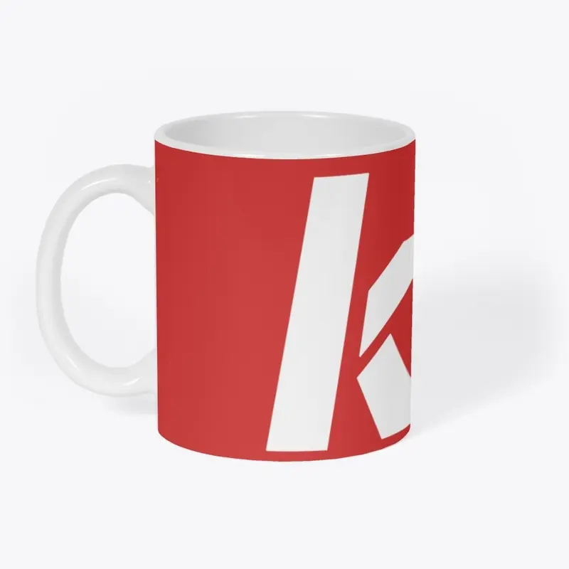 kiz mug - red and white